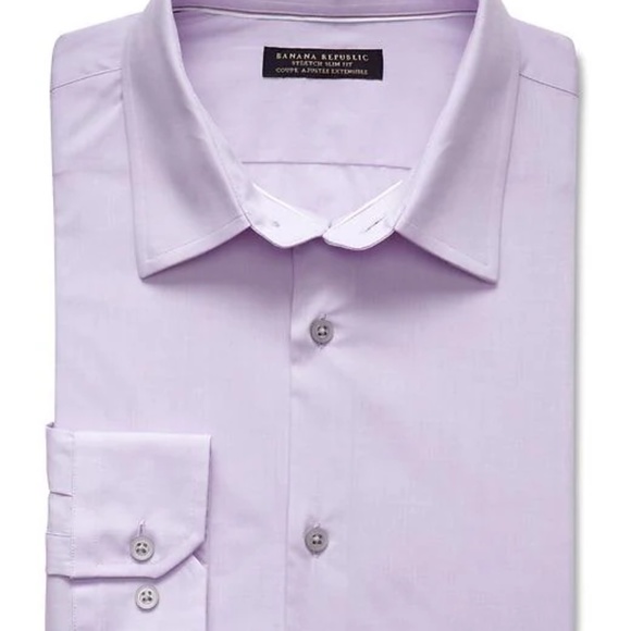 Banana Republic Mens Purple Dress Shirt - Picture 1 of 6